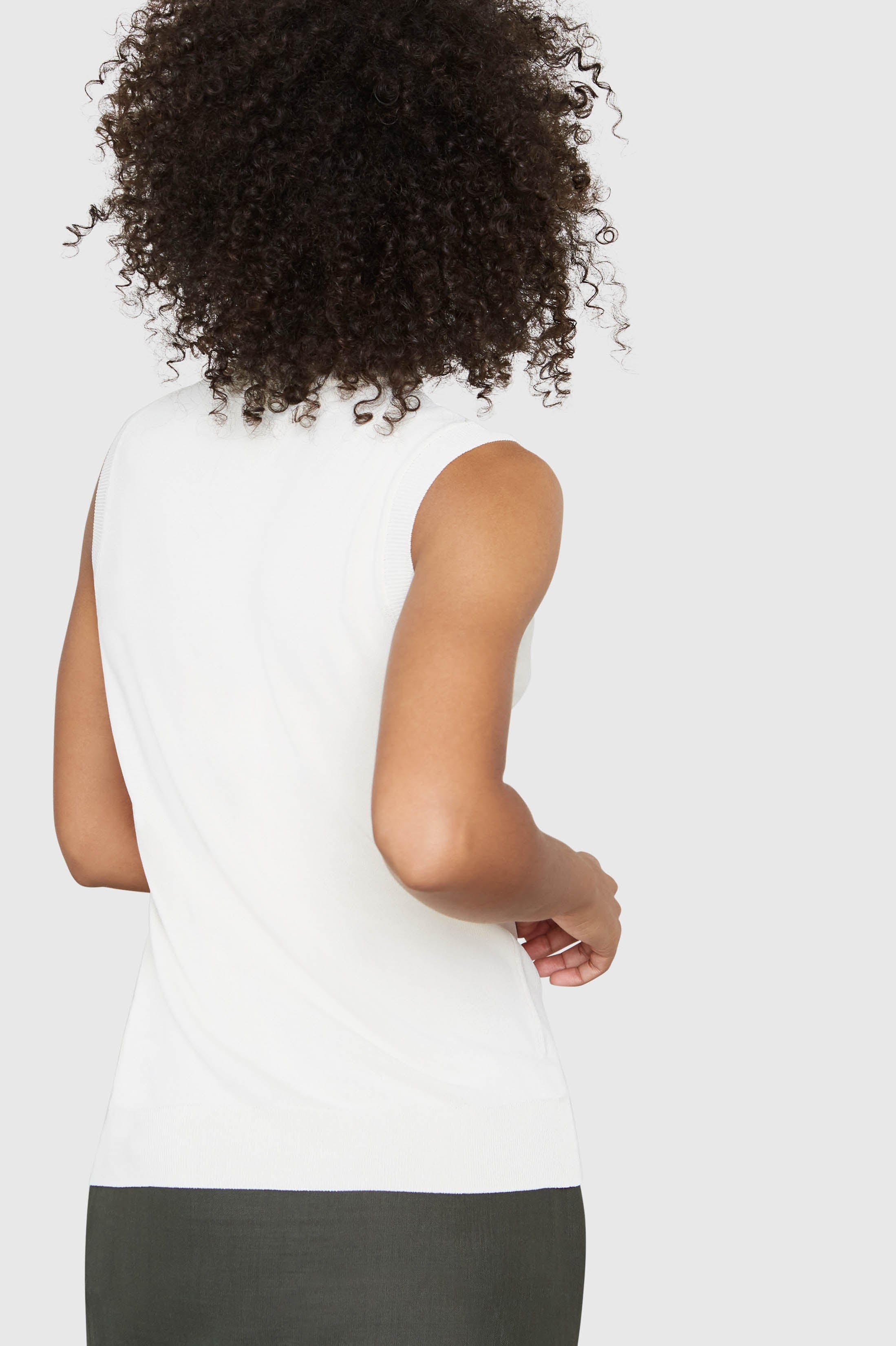 HEPBURN Sleeveless Viscose Sweater CREAM