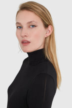 MIRA Turtleneck Viscose Bodysuit BLACK