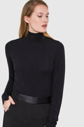 MIRA Turtleneck Viscose Bodysuit BLACK