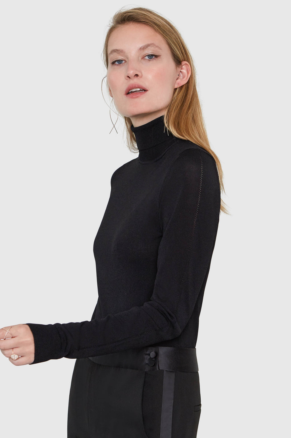 MIRA Turtleneck Viscose Bodysuit BLACK