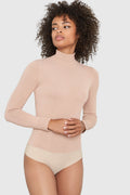 MIRA Turtleneck Viscose Bodysuit BEIGE