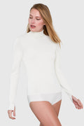 MIRA Turtleneck Viscose Bodysuit CREAM