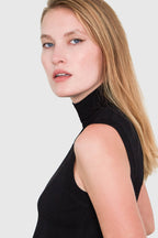HEPBURN Sleeveless Viscose Sweater BLACK