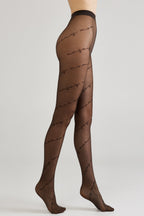 Fantasy Tights Conte Sentiment Diagonal Inscriptions