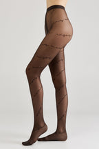 Fantasy Tights Conte Sentiment Diagonal Inscriptions
