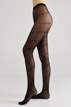 Fantasy Tights Conte Sentiment Diagonal Inscriptions