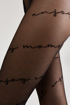Fantasy Tights Conte Sentiment Diagonal Inscriptions