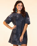 Black Tie Dye T-Shirt Dress