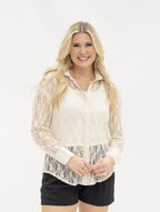 Kathryn Classic Button-Up | Ivory Lace