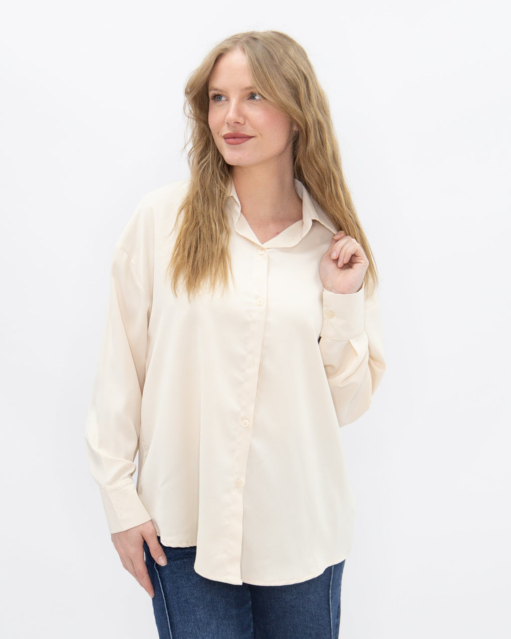 Kathryn Classic Button-Up | Ivory