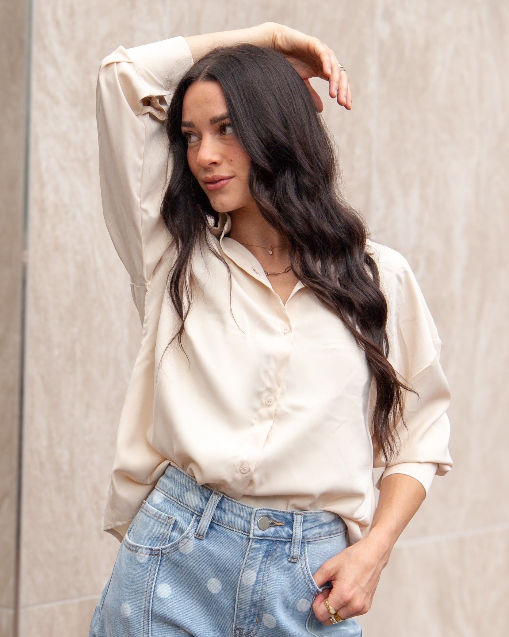 Kathryn Classic Button-Up | Ivory