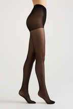 Conte Sheen Fantasy Tights | Flock and Rhinestone Applique