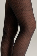 Conte Silver Fantasy Tights | Shining Openwork Honeycomb Pattern