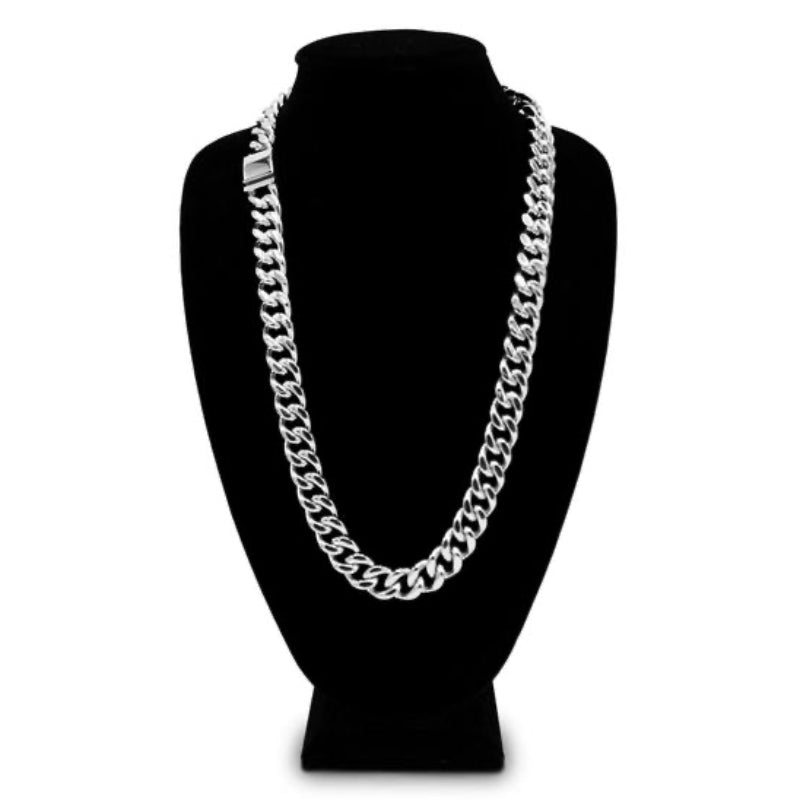 Miami Cuban Link Stainless Steel Necklace Bracelet Set