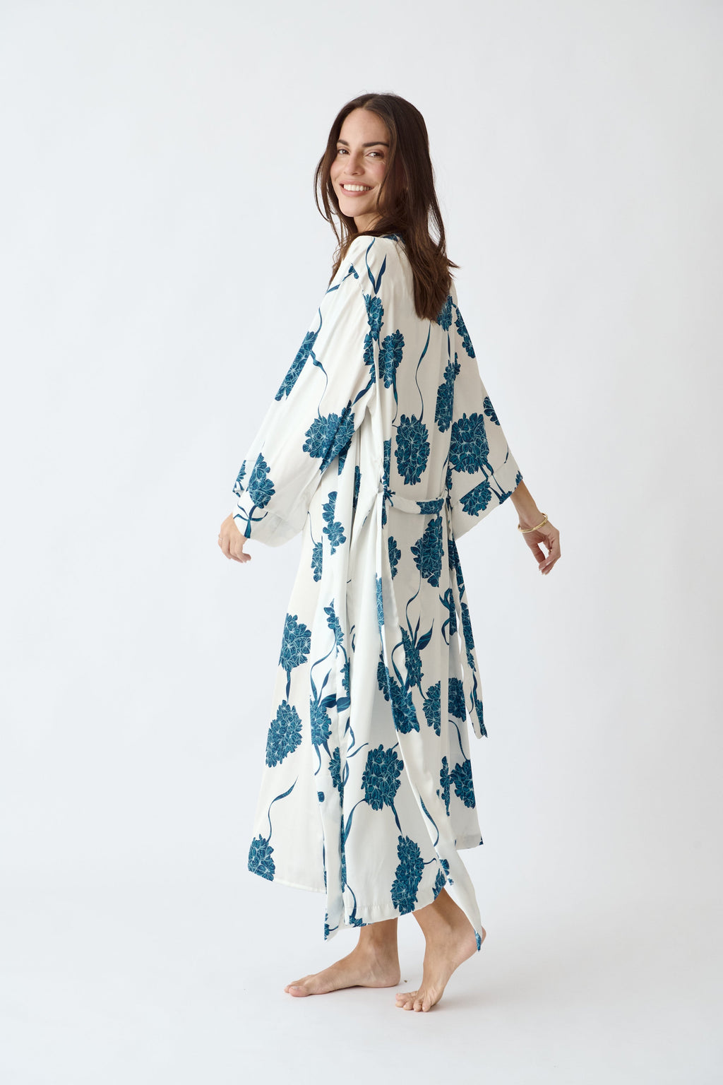 Washable Silk Kimono & Dress Set Blossom