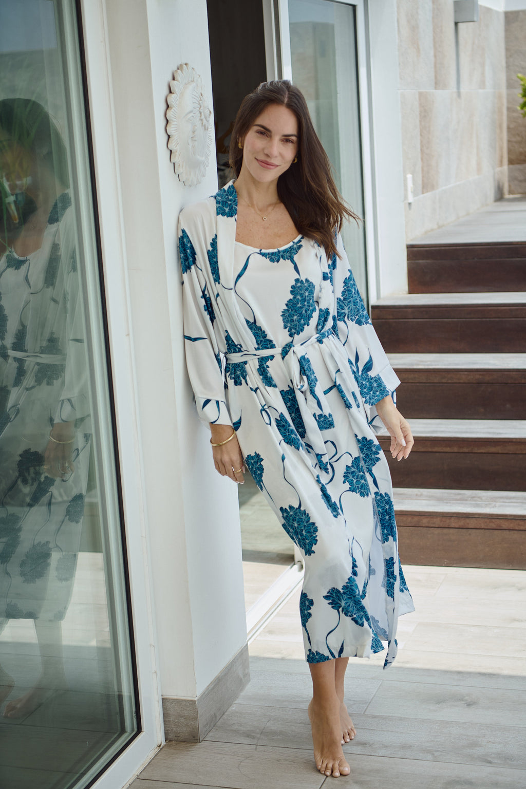 Washable Silk Kimono & Dress Set Blossom