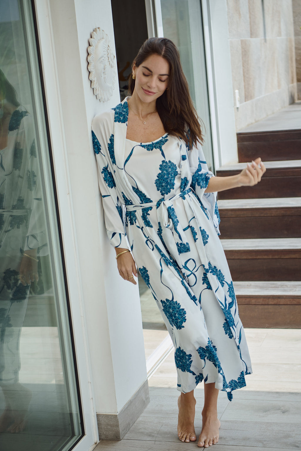 Washable Silk Kimono & Dress Set Blossom