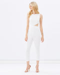 Jumpsuit with Side Cut Outs | White