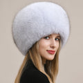 Fireladyfur Luxurious Fox Fur Hat and Earmuff Combination