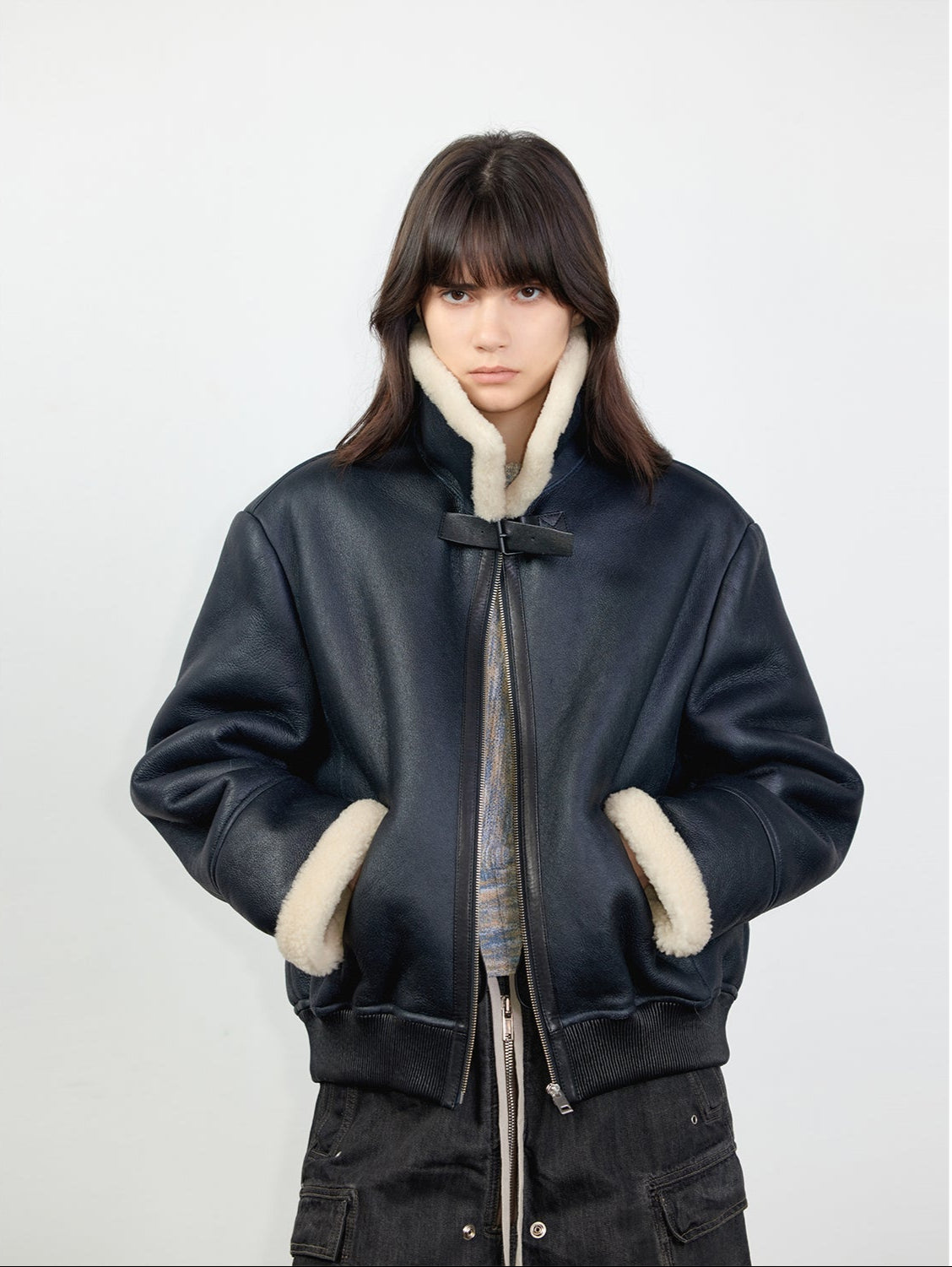 Speedy Flow Merino Sheepskin Biker Jacket