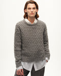 FF×JW Classic Mohair Pullover Sweater with Textured Knit