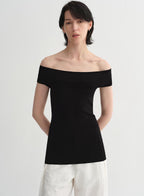 Mulberry Silk Blended One-Shoulder Strapless Summer Top