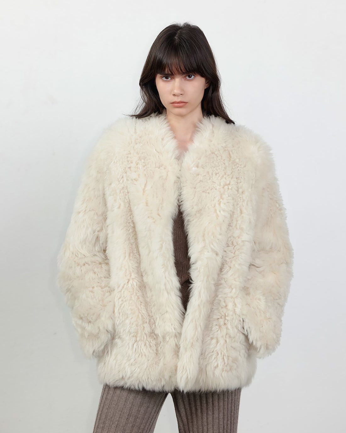 Sea of Love Accompaniment Casual Stand-Up Collar Tuscan Sheepskin