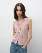 ‘Stacking Rehearsal’ Vintage Style Layering Wool Blend Knit Cardigan Vest