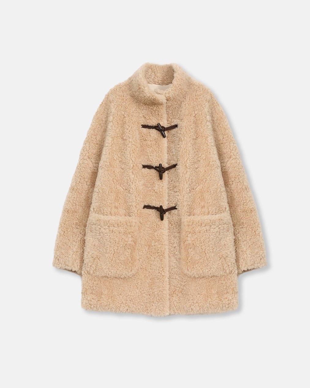 Fireladyfur Women's Faux Leather Shearling Jacket Curly Style