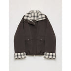 Women's Retro Plaid Cotton Short Jacket | Loose Fit | ‘Monsoon Climate’
