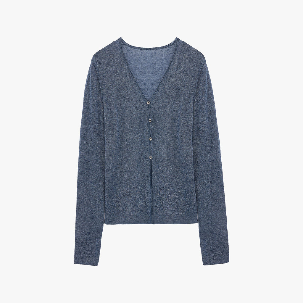 ‘Long Island Vacation’ Wool Blend Knitted Cardigan