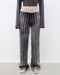 ‘Winter Date’ Knitted Straight Pants with Elastic Waistband