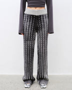 ‘Winter Date’ Knitted Straight Pants with Elastic Waistband