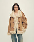 Shearling Coat | Merino Wool & Curly Toca Trim ‘Galaxy Gala’