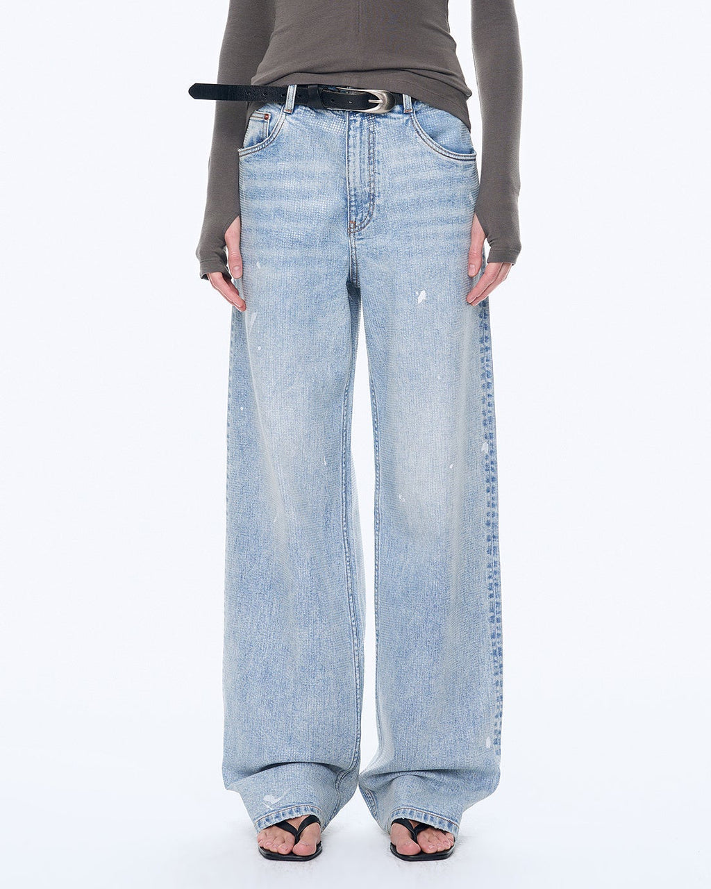Distressed Dirty Dyed Tencel Cotton Jeans ‘Art Journey’