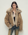 Cropped Fur Parka with Raccoon Fur Trim & Goose Down | Multi-Pocket Utility Style ‘Nordic Woods’