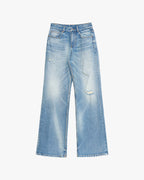 'West City Rhythm' Handmade Whisker Washed Flared Jeans Spring
