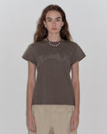 ‘May Time’ Luxury 3D Long-Staple Cotton Slightly Waist Rivet T-Shirt