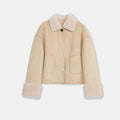 Fireladyfur Faux Leather Shearling Jacket