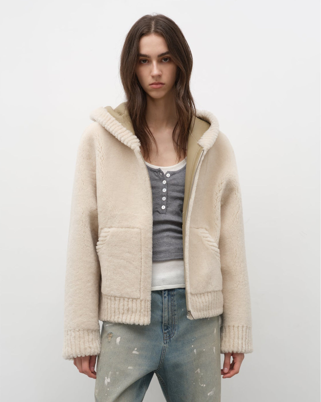 Fireladyfur Women's Hooded Merino Sheepskin Jacket ‘Bad Boy’