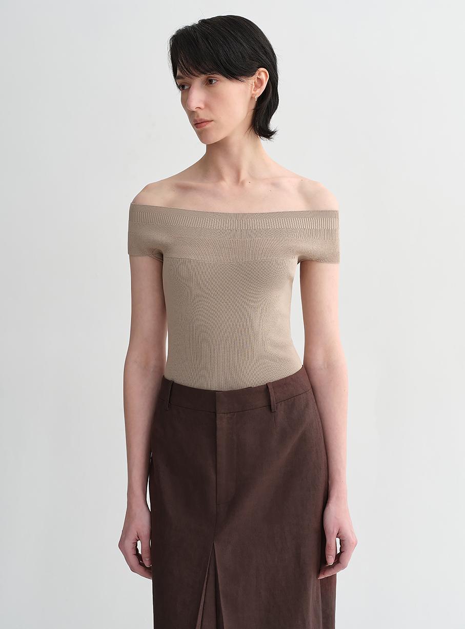 Mulberry Silk Blended One-Shoulder Strapless Summer Top