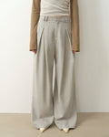 ‘City Stroll’ Relaxed Wool-Blend Double-Pleated Wide-Leg Trousers