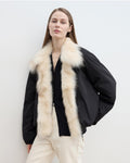 Fireladyfur Contrasting Fox Fur Collar Down Jacket 'Day and Night Rider'