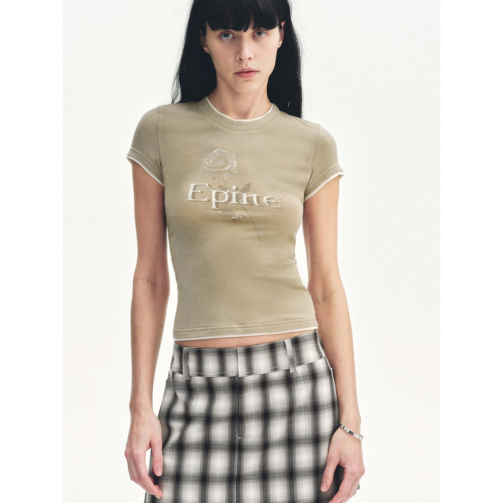 Tencel Acetate Slim Fit T-Shirt "Memory Navigation"