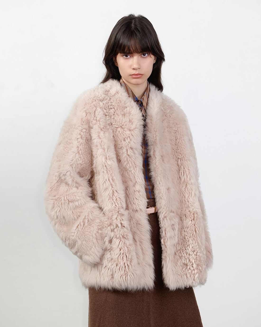 Sea of Love Accompaniment Casual Stand-Up Collar Tuscan Sheepskin
