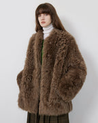 Sea of Love Accompaniment Casual Stand-Up Collar Tuscan Sheepskin