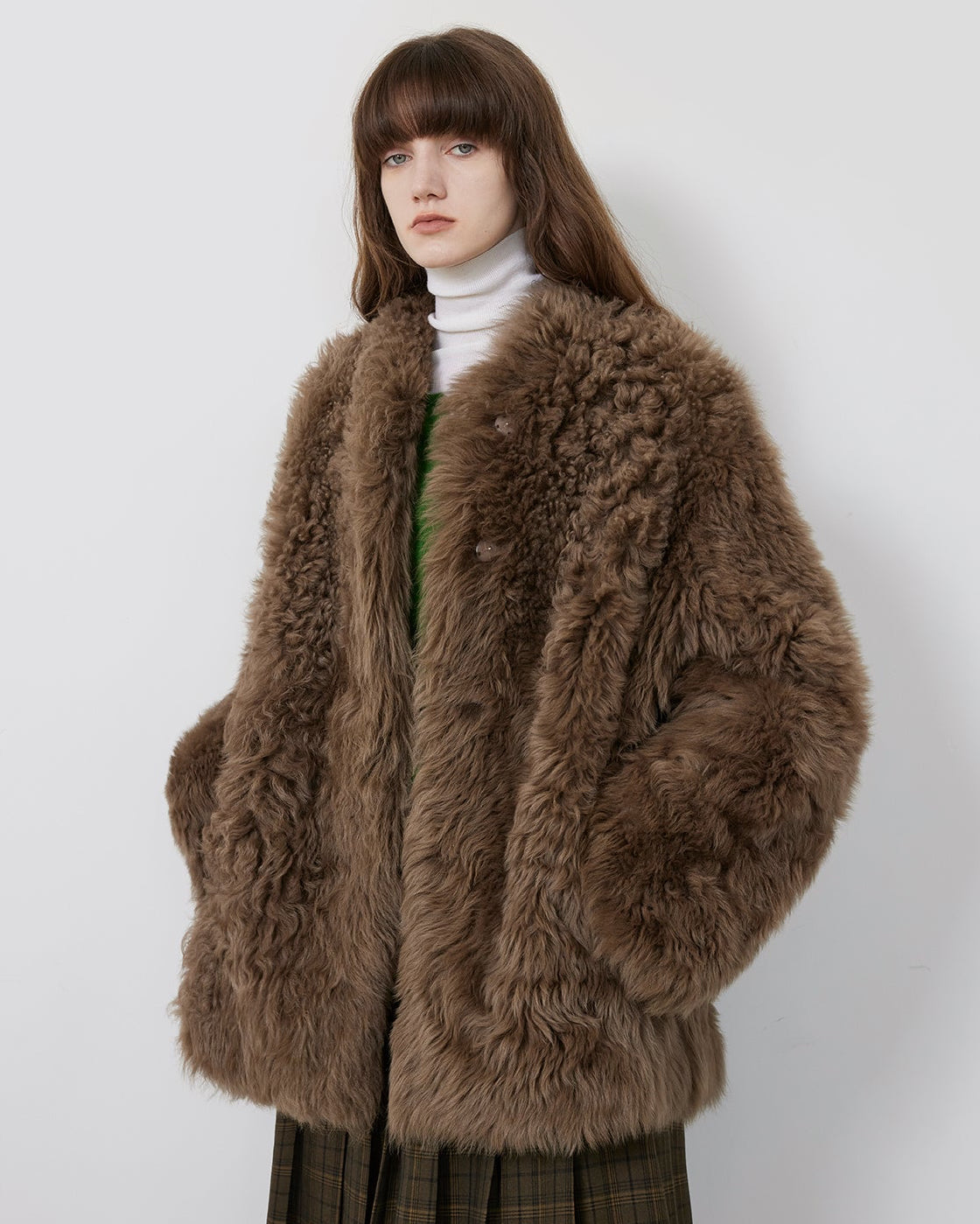 Sea of Love Accompaniment Casual Stand-Up Collar Tuscan Sheepskin