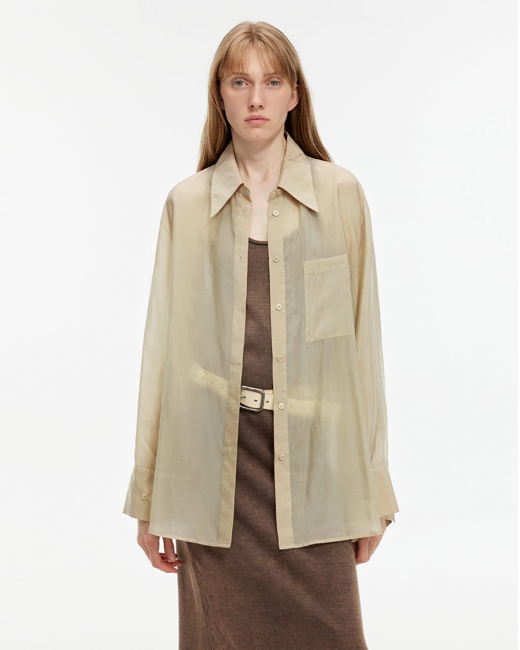 Wave Relaxed Cupro-Amino Shirt ‘Hazy Spring’