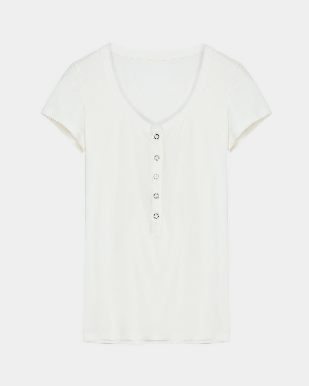 FireladyFur Slim Fit Tencel Wool Women's Henley Shirt