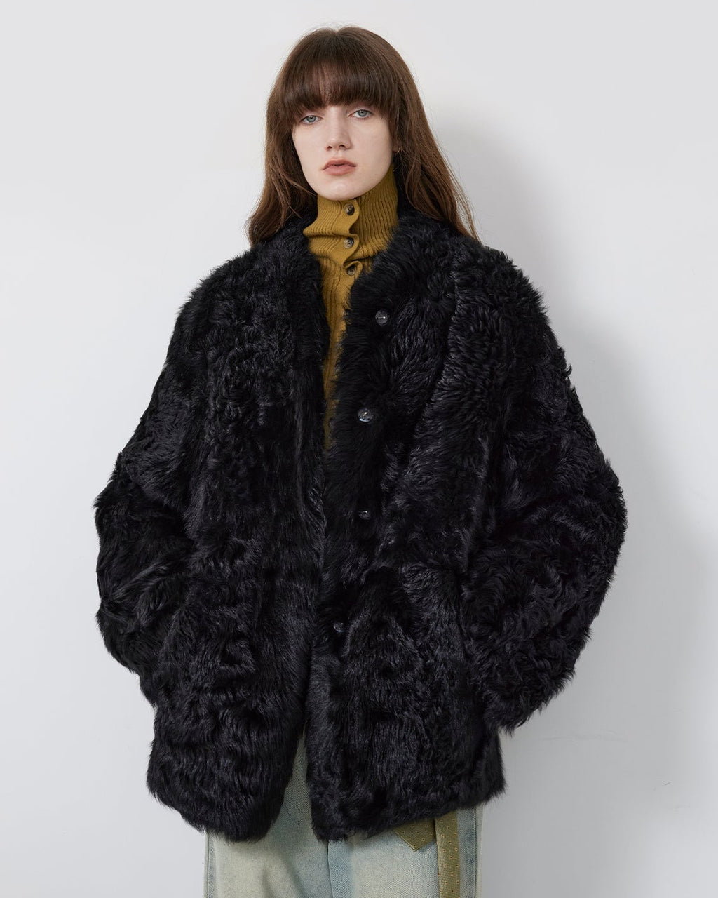 Sea of Love Accompaniment Casual Stand-Up Collar Tuscan Sheepskin